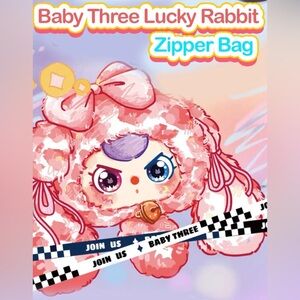 BABY THREE LUCKY RABBIT ZIPPER BAG - SINGLE blind Bag - No Cancels